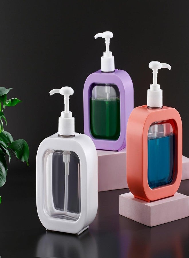 Leawall 300ml handwash dispenser bottle - Liquid Soap, Dish Soap, and Shampoo Dispenser for Kitchen Sink, Bathroom- Refillable soap dispenser for wash basin, Kitchen accessories items for home(3 Pcs) - Image 1
